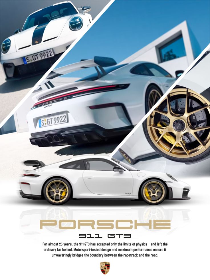 Porsche 911 GT3 White & Gold